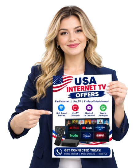 Internet, TV, cable and phone bundle quote illustration